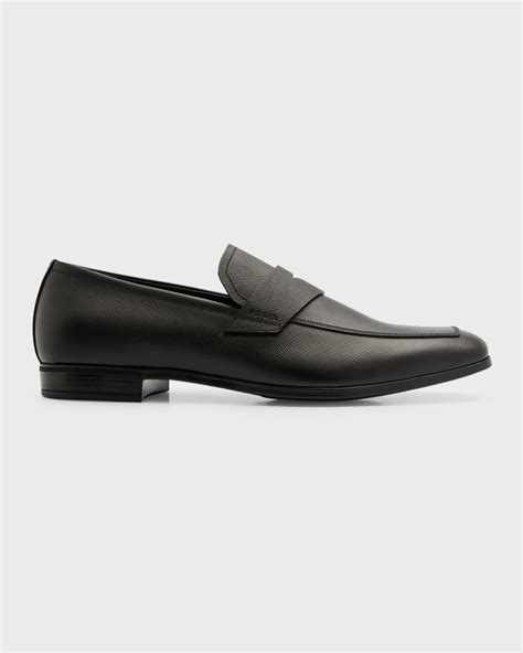 prada nylon and saffiano leather|prada saffiano leather penny loafer.